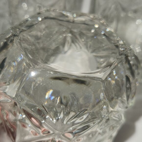 Set of 3 Cristal d'Arques Whiskey Rock Glasses with Intricate Starburst Design - Picture 6 of 6